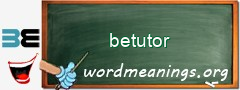 WordMeaning blackboard for betutor